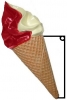 Reklamný pútač - Točená zmrzlina na stenu 149 cm VJ