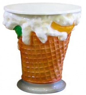 Reklamný pútač zmrzlinový stolík